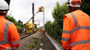 Engineering work for the South Wales Metro . // Credit: Transport for Wales