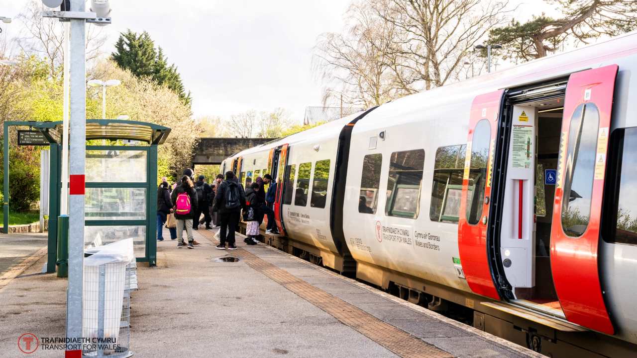 TfW train at Wrexham General - Transport for Wales