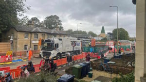 Boring ttrial holes at Botley Road bridge in Oxford. // Credit: Network Rail