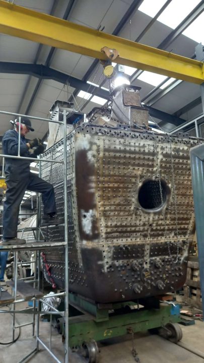 Working on the ashpan during restoration of Canadian Pacific. // Credit: The Watercress Line