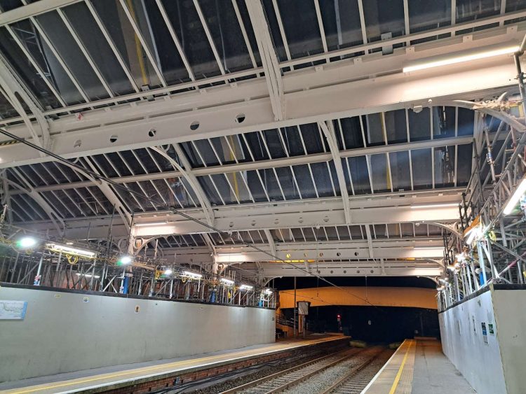 The new canopy at Whitley Bay Metro station. // Credit: Nexus