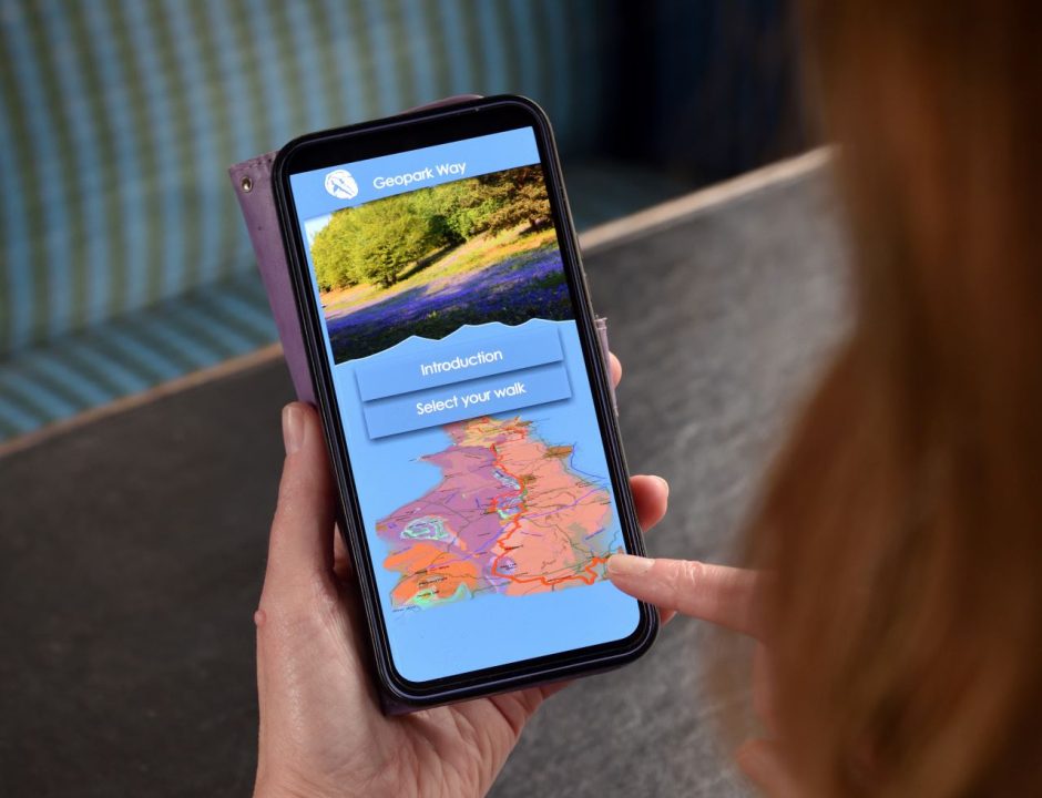 A passenger using the GeoPark app while traveling on the Severn Valley Railway - Russ Davies