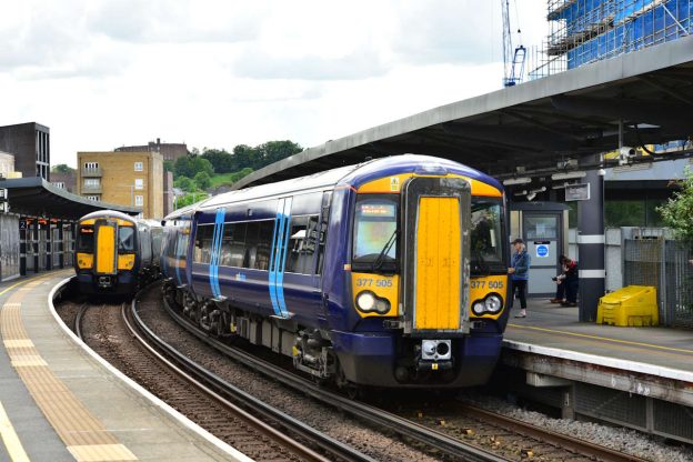 Class 377 "City Beam" train at Rochester.//Credit: Southeastern