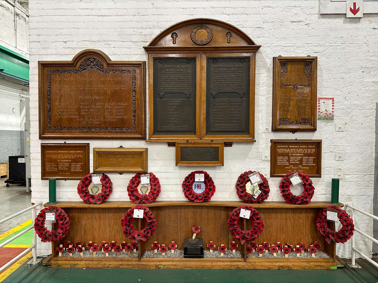 Tributes at Cheshire works to mark Remembrance Day