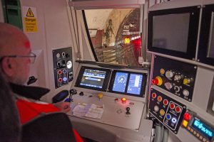 Digital displays in the driver's cab. // Credit: Govia Thameslink Railway