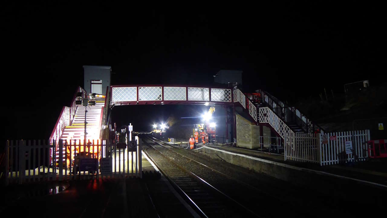 The new footbridge at Horton-in-Ribblesdale. // Credit: Network Rail