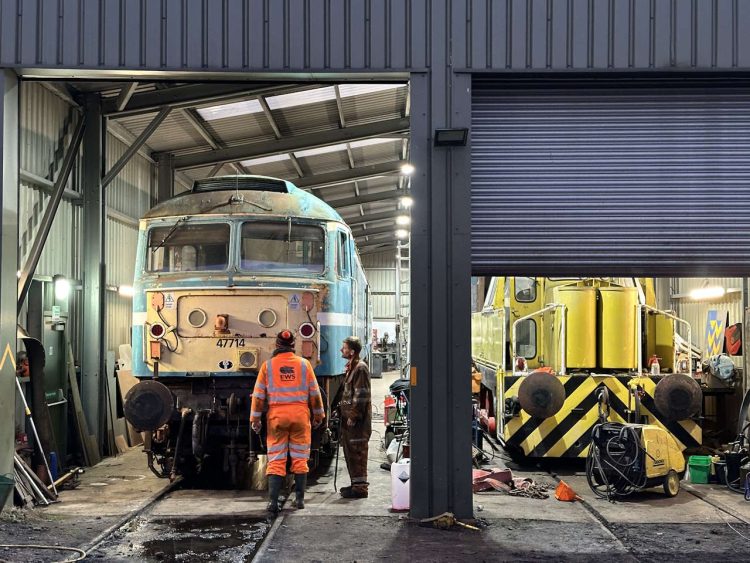 Class 47 No. 47714 at Leeming Bar. // Credit: Nick Keegan