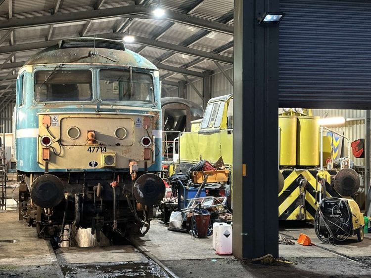 Class 47 No. 47714 at Leeming Bar. // Credit: Nick Keegan