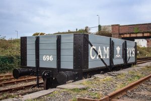 The wagon in Cambrian Railway livery. // Credit: Talyllyn Railway