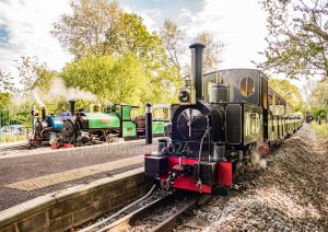 Christopher, Mad Bess and Sherpa at Willow Lawn, Ruislip Lido Railway