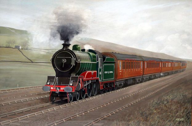 Painting of Great Central Railway No. 1167 Lloyd George. // Credit: Bahamas Locomotive Society