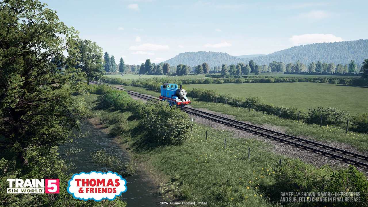 A virtual Thomas passing through the somerset countryside - Dovetail Games