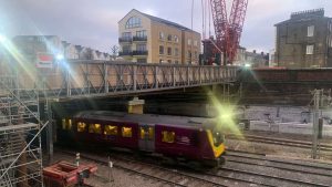 The new bridge deck at Agar Grove. // Credit: Network Rail