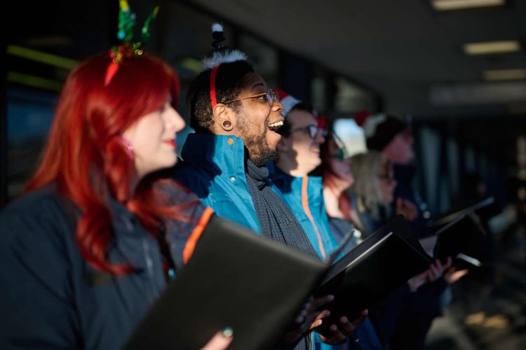 Avanti West Coast choir at the launch of the new low alcohol beer. // Credit: Avanti West Coast