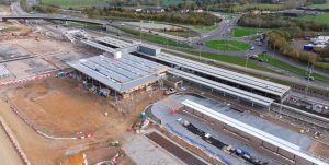 A new station being constructed at Beaulieu Park, Chelmsford. // Credit: Network Rail