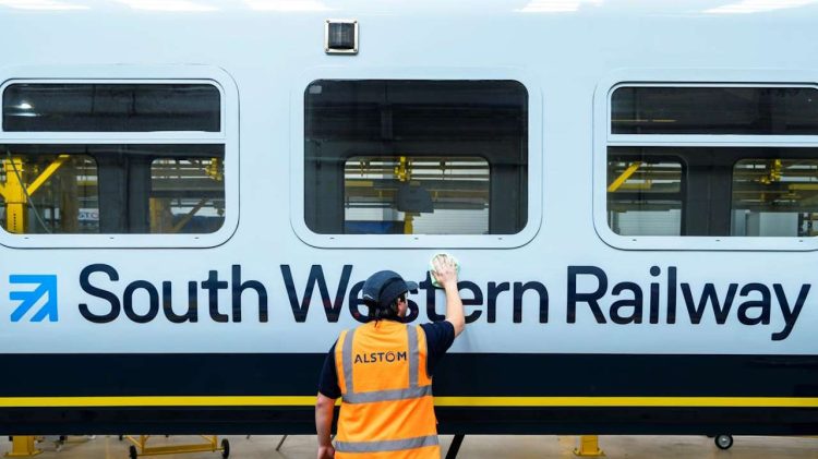 Completing the refurbishment of a Class 458. // Credit: South Western Railway