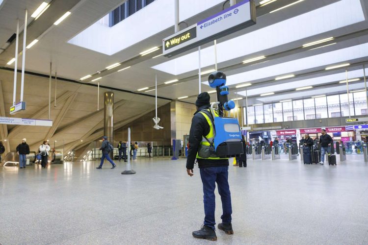 Recording for Google Street View. // Credit: Transport for London