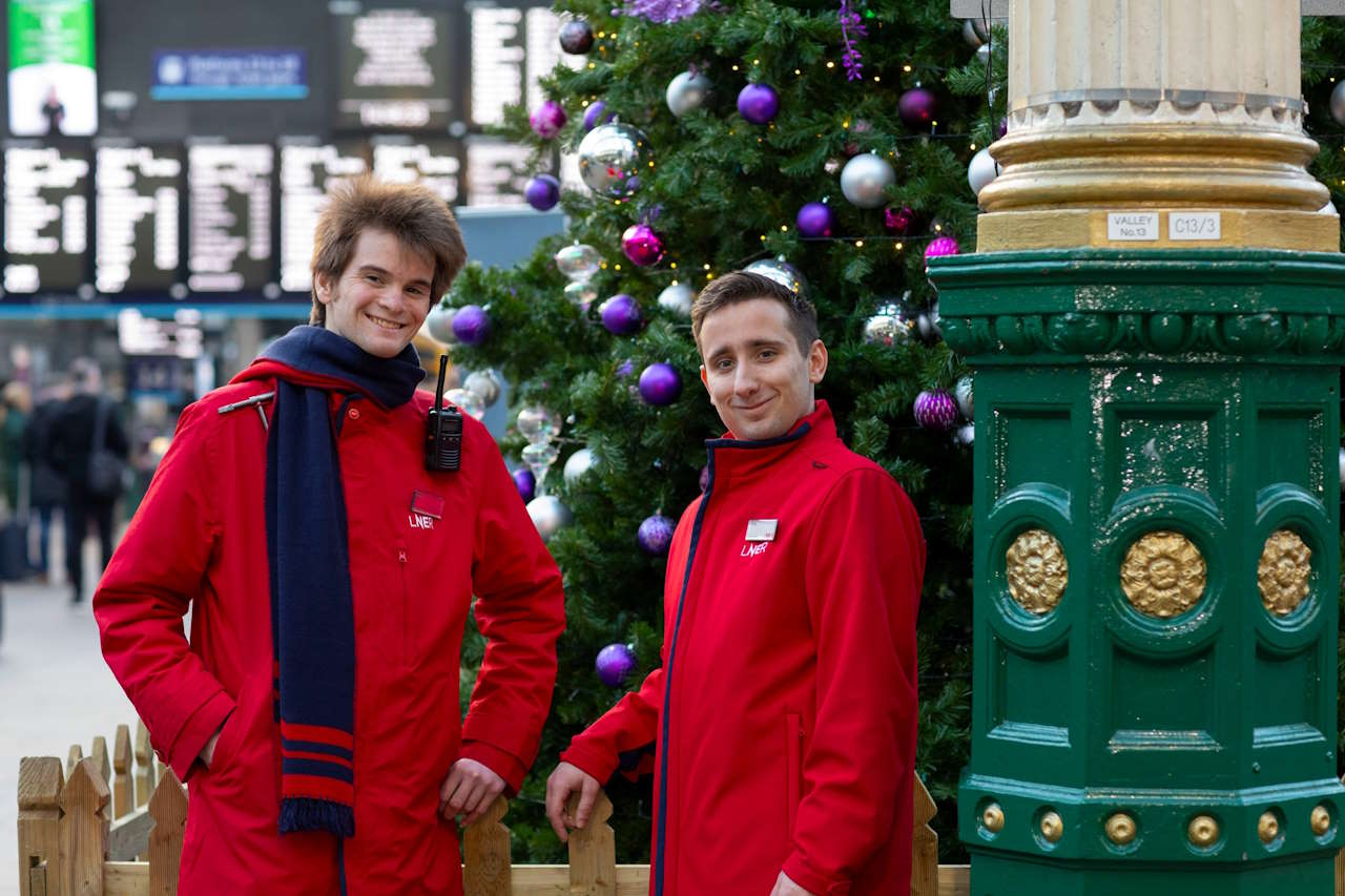 Christmas helpers at London North Eastern Railway. // Credit: London North Eastern Railway