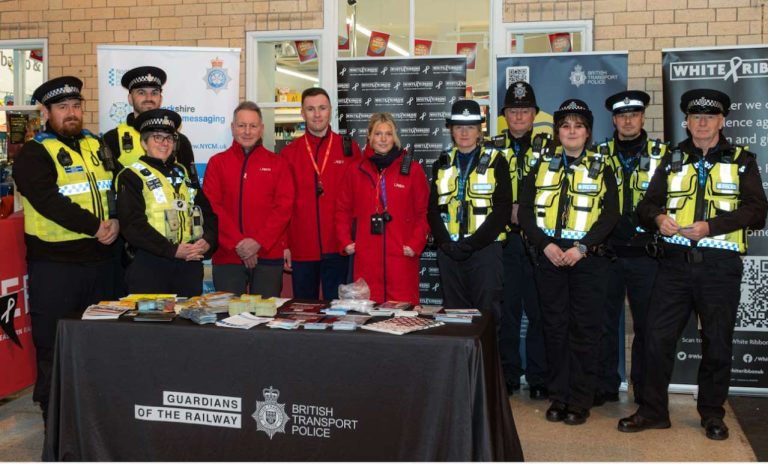 North Yorkshire Police and British Transport Police with LNER colleagues at York Station. // Credit: LNER