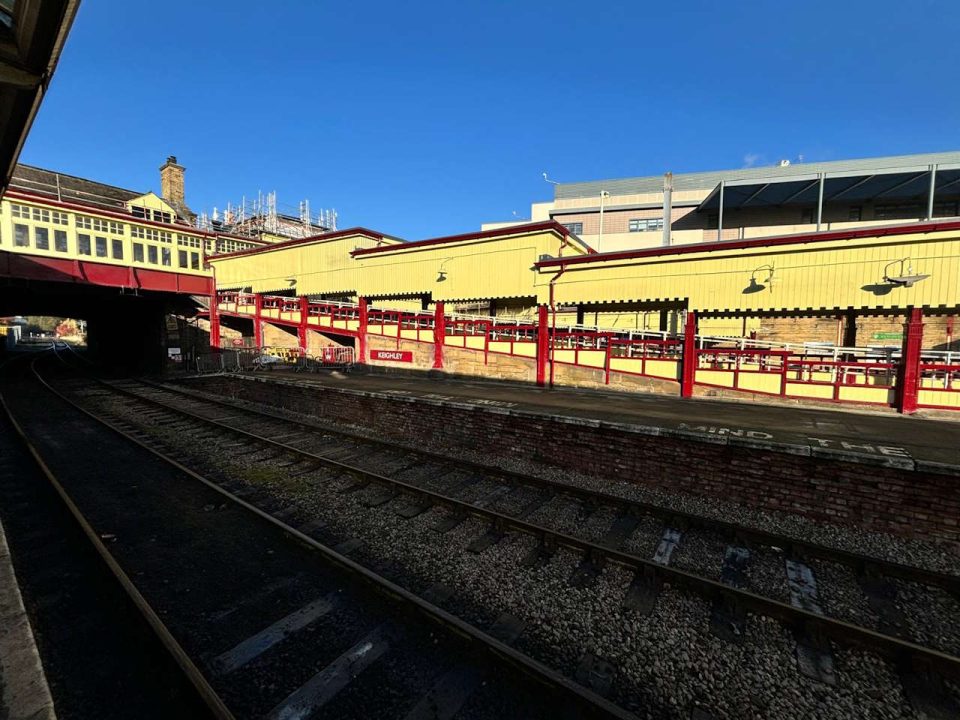 On-going work at Keighley station, // Credit: Network Rail