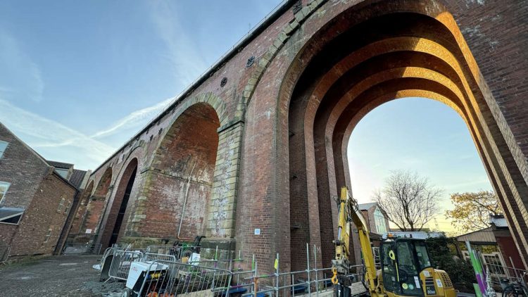 Yarm viaduct seen from below. // Credit: Network Rail