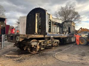 43161 with cab and body shell removed - Plym Valley Railway