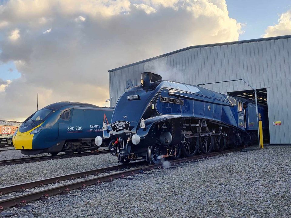 60007 and 390200 at Derby Litchurch Lane Works