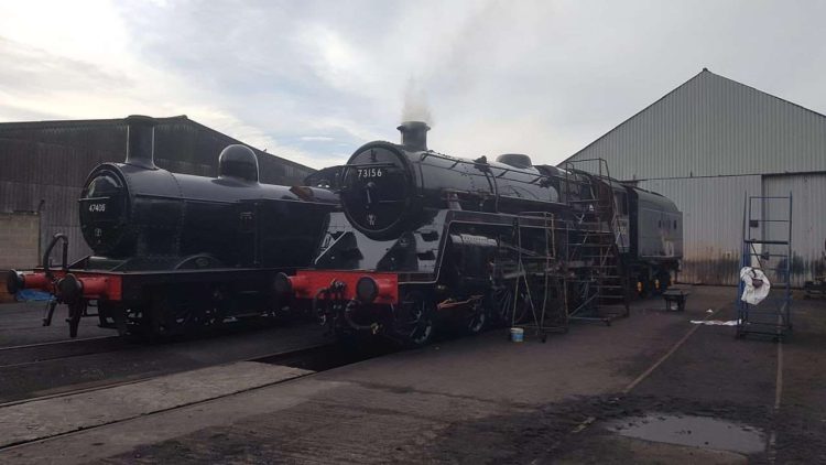 73156 is steamed up following Repairs. // Credit: Great Central Railway