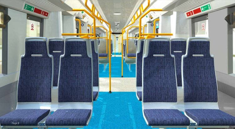 Refurbished Class 376 interior. // Credit: Southeastern