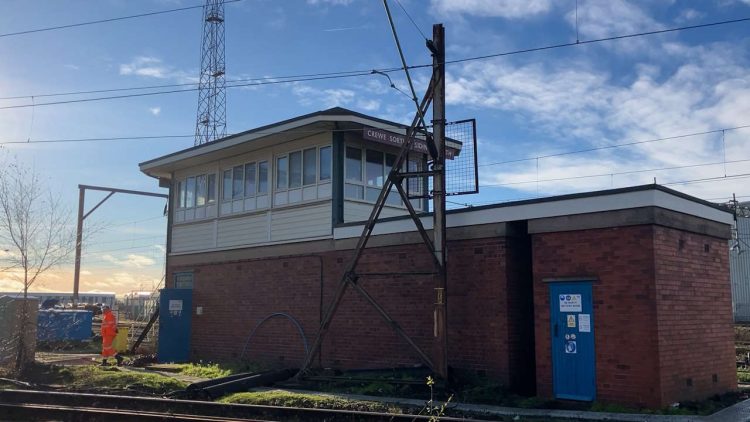 Crewe Sorting Sidings North signal box. // Credit: Network Rail