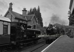 7714 and 4930 Hagley Hall at Arley, Severn Valley Railway