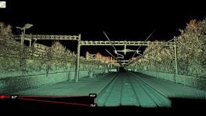 Image from a LiDAR-fitted maintenance train. // Credit: Southeastern