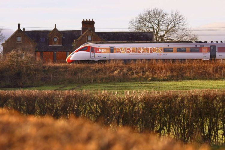 LNER Azuma in new Darlington livery