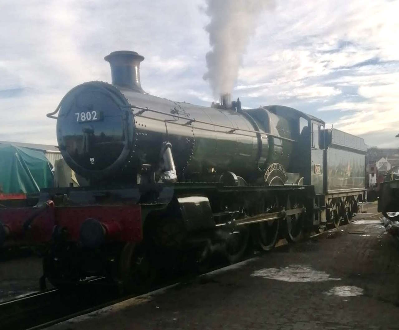 7802 undergoing a steam test